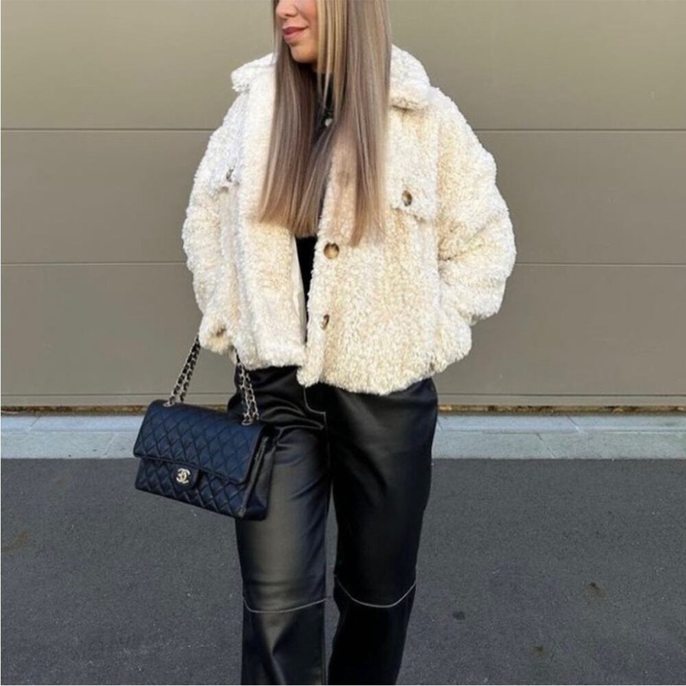 Zara Teddy Bear Sherpa Jacket